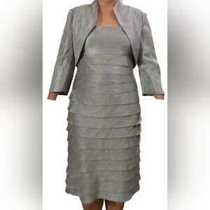 Dress and Jacket Silver, Willow Glen New York size 12